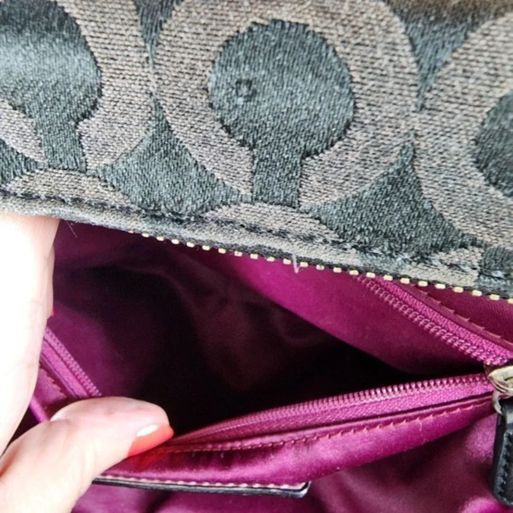 Coach Madison Op Art Black Madeline Satchel